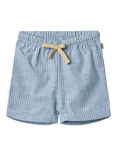 WHEAT Baby Milton Cotton Striped Drawstring Shorts, 1048 Blue Stripe