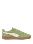 PUMA Palermo Suede Blend Lace Up Trainers, Green/White