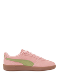 PUMA Palermo Suede Blend Lace Up Trainers, Pink/Green