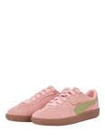 PUMA Palermo Suede Blend Lace Up Trainers, Pink/Green