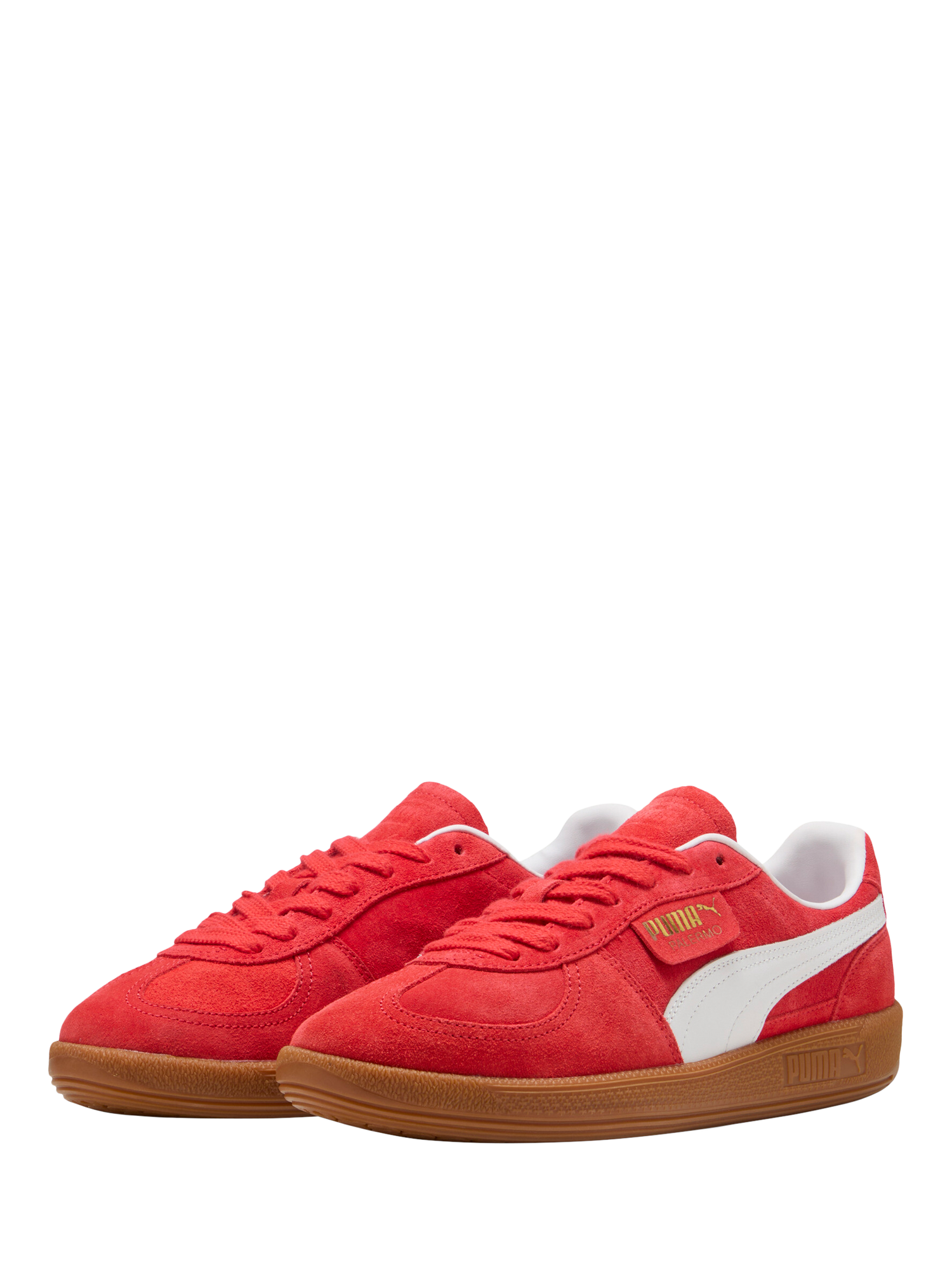 Product image 2 of 6, which shows PUMA Palermo Trainers, Red/White, 4