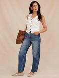 Mint Velvet Cotton Blend Barrel Leg Jeans
