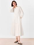 Whistles Petite Broderie Anglaise Midi Dress, White