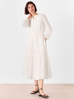 Whistles Petite Broderie Anglaise Midi Dress, White, White