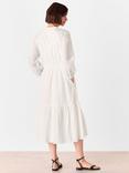 Whistles Petite Broderie Anglaise Midi Dress, White