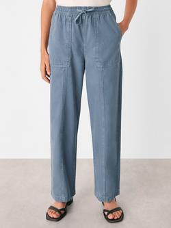 Whistles Contrast Stitch Trousers, Blue, Blue