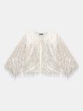 Mint Velvet Metallic Embellished Sequin Jacket, Silver