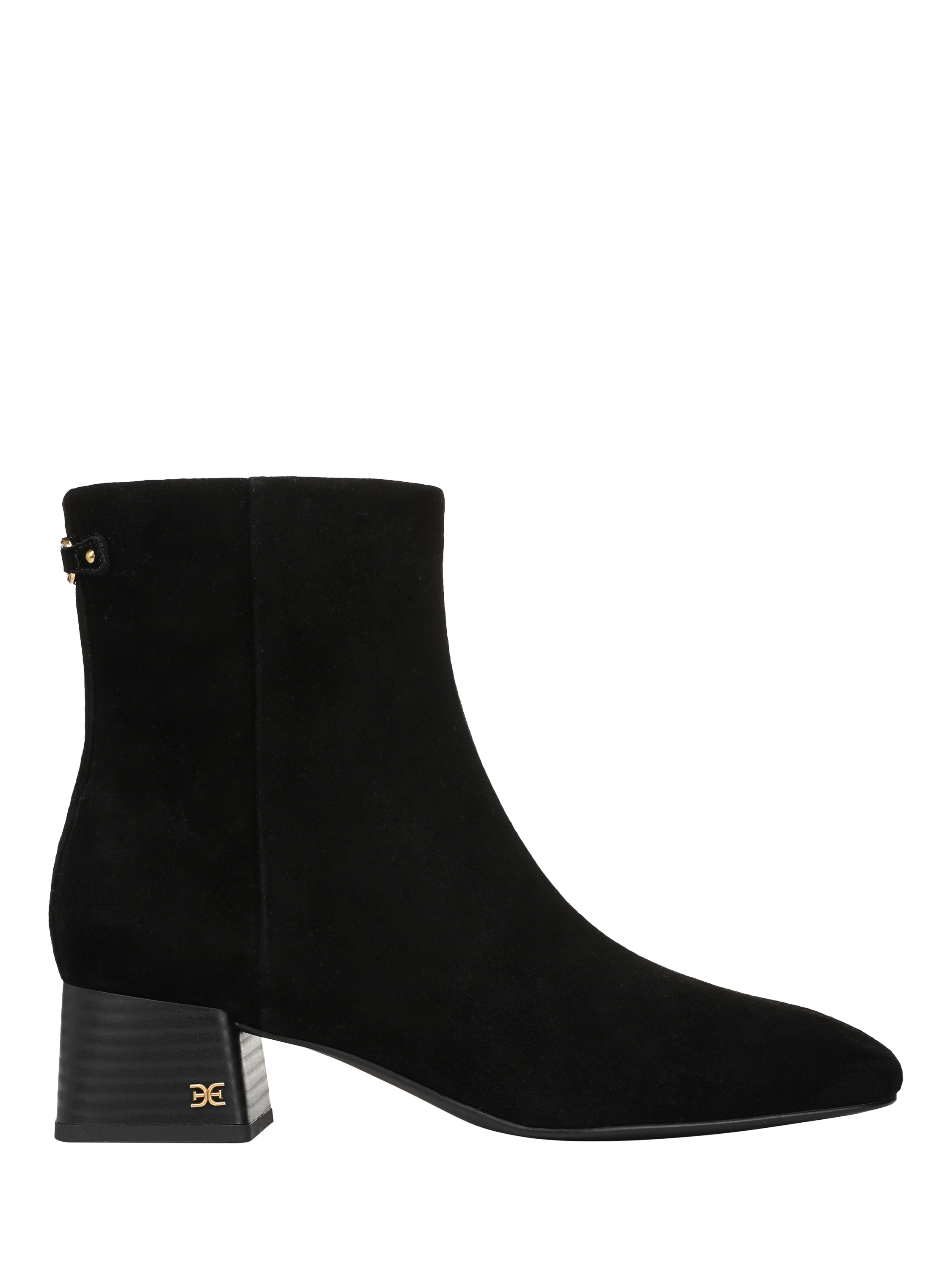 Product image 1 of 6, which shows Sam Edelman Paige Leather Block Heel Ankle Boots, Black, 6