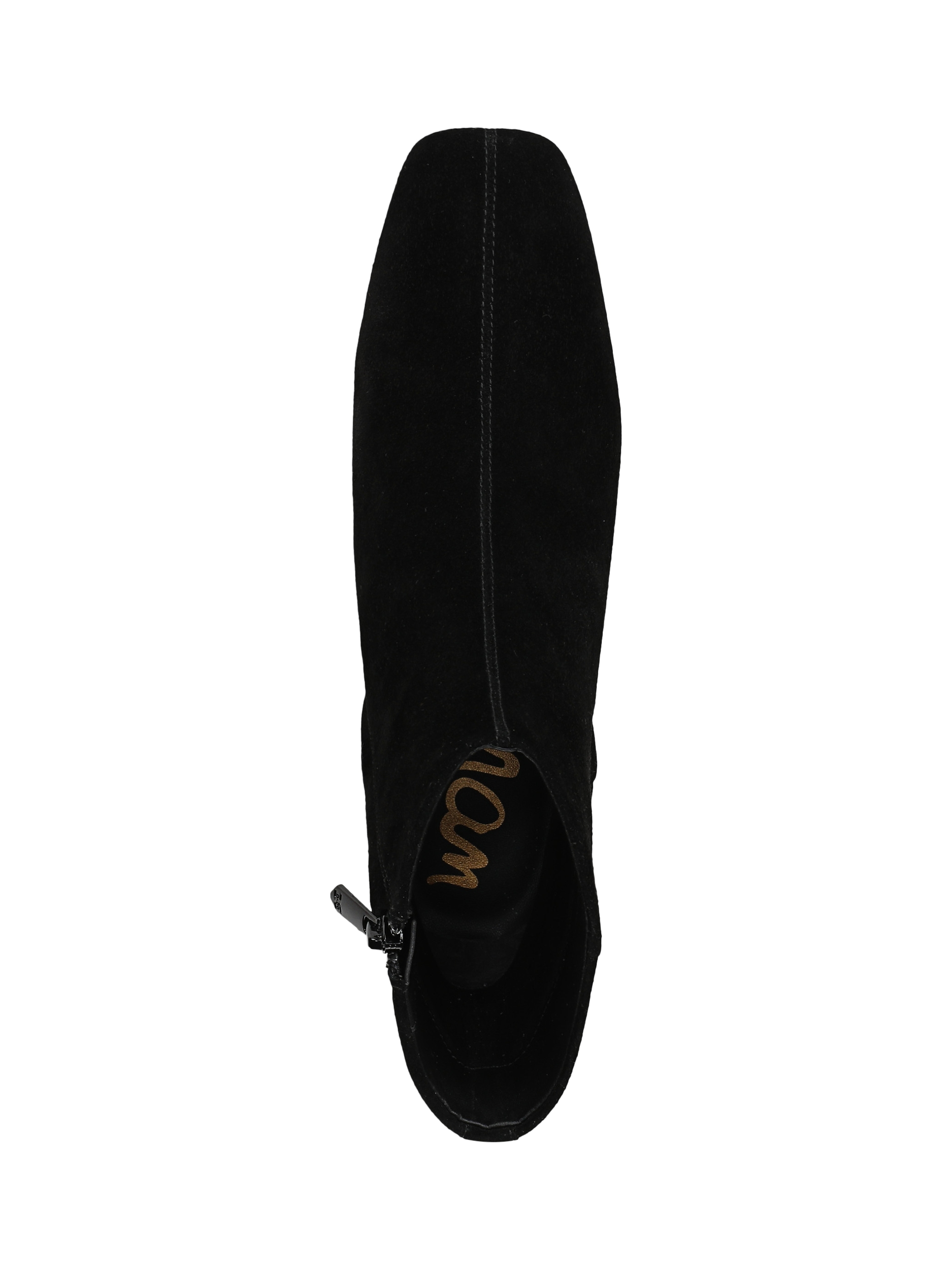 Product image 5 of 6, which shows Sam Edelman Paige Leather Block Heel Ankle Boots, Black, 6