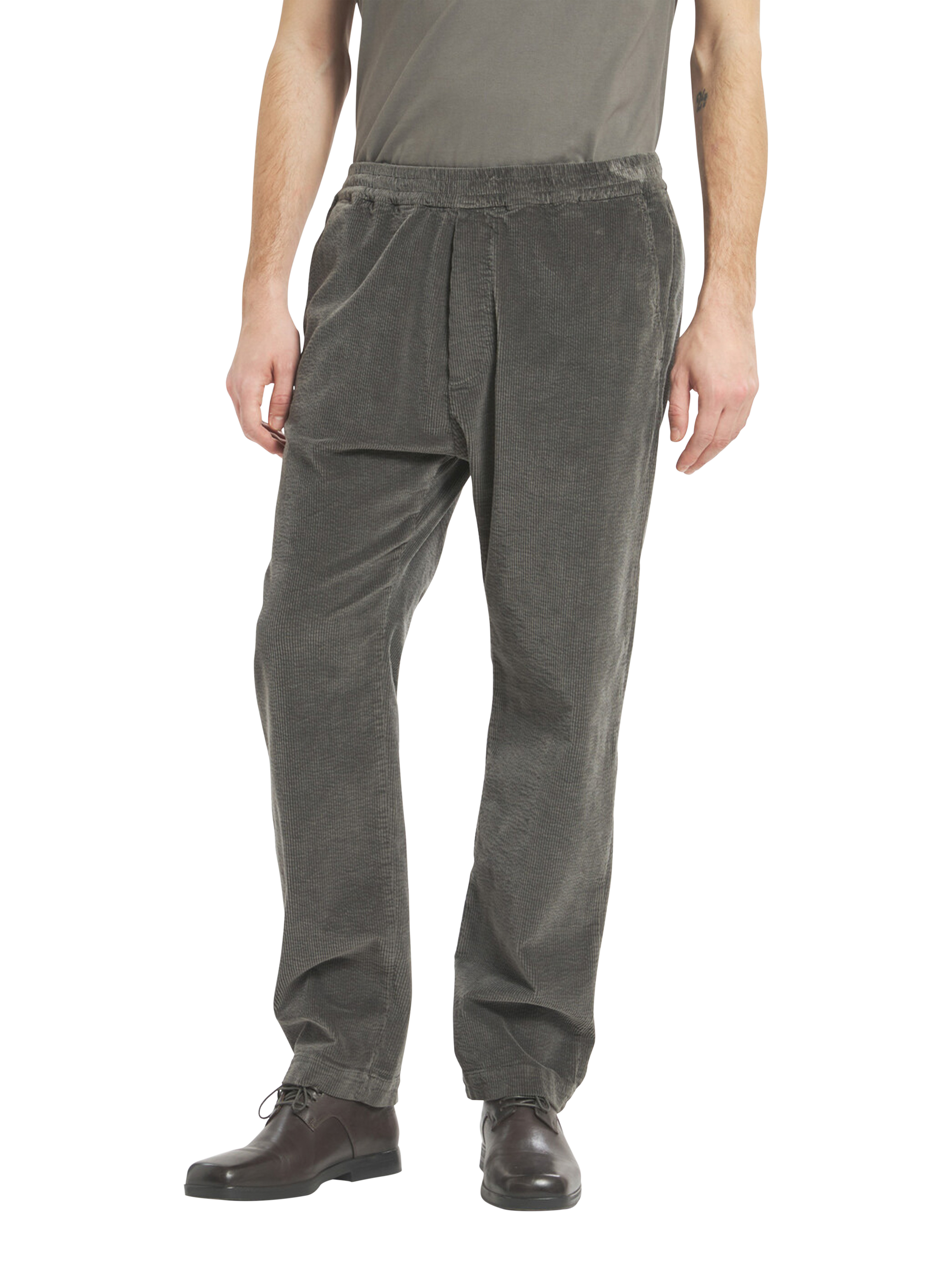 Product image 1 of 3, which shows Barena Tosador-Matado Drawstring Trousers, 238 Tortora, 28R