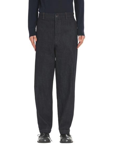 Barena Canasta Paro Cotton Blend Trousers, 170 Navy, 170 Navy
