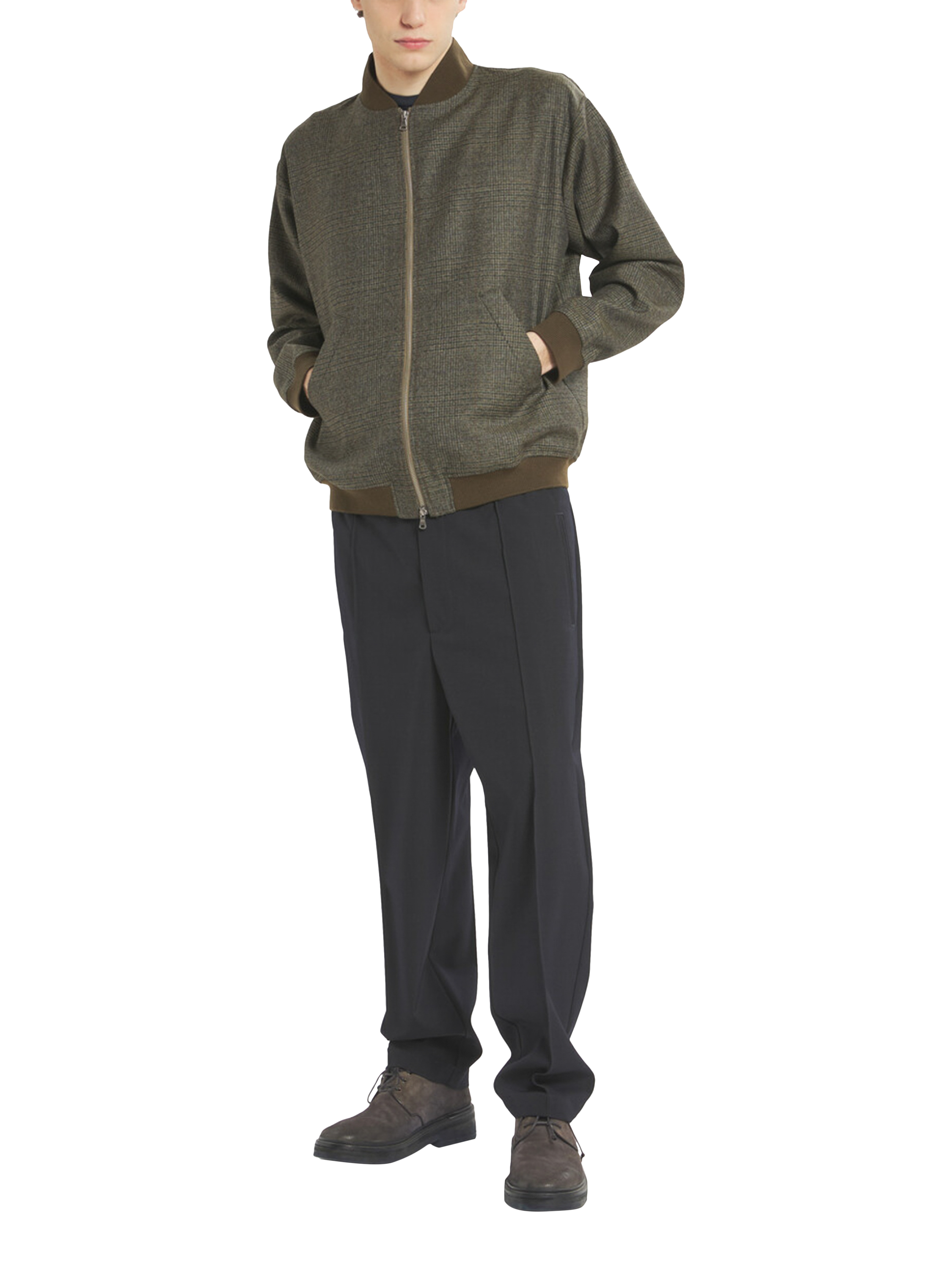 Product image 4 of 4, which shows Barena Capos Gabier Dezial Wool Bomber Jacket, Uni Unico, 48R