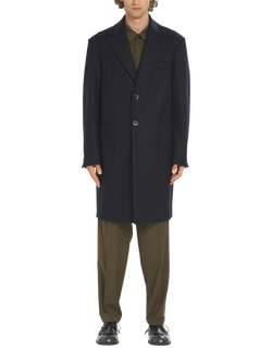 Barena Capospalla Baron Wool Blend Coat, Navy, Navy