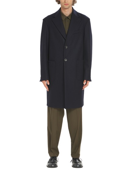 Barena Capospalla Baron Wool Blend Coat, Navy, Navy
