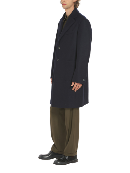 Barena Capospalla Baron Wool Blend Coat, Navy - view 2, Navy