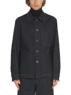 Barena Orno Paro Cotton Blend Overshirt, 170 Navy, 170 Navy