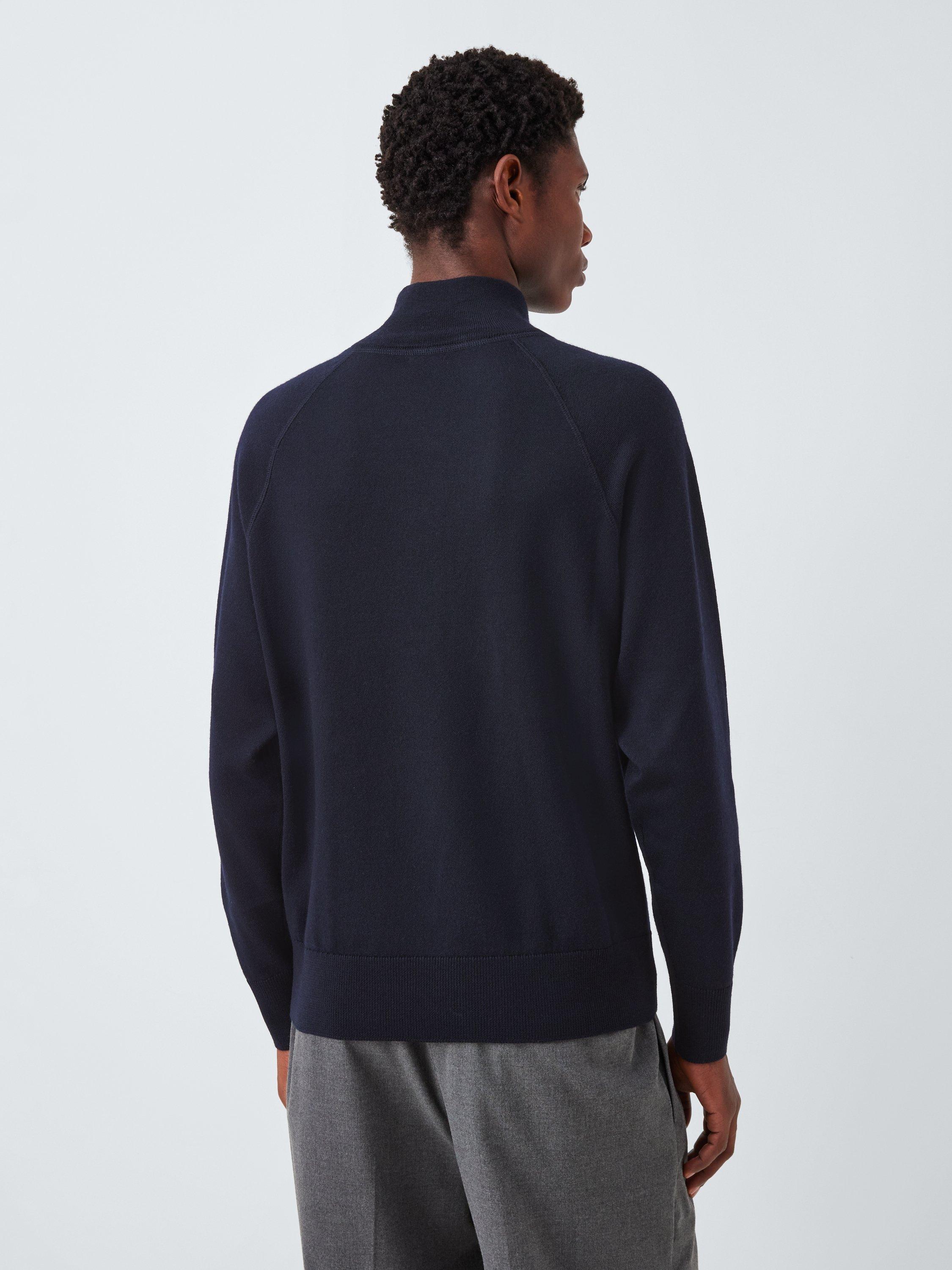 Product image 2 of 6, which shows Barena Molo Basili Half Zip Merino Wool Jumper, 170 Navy, S