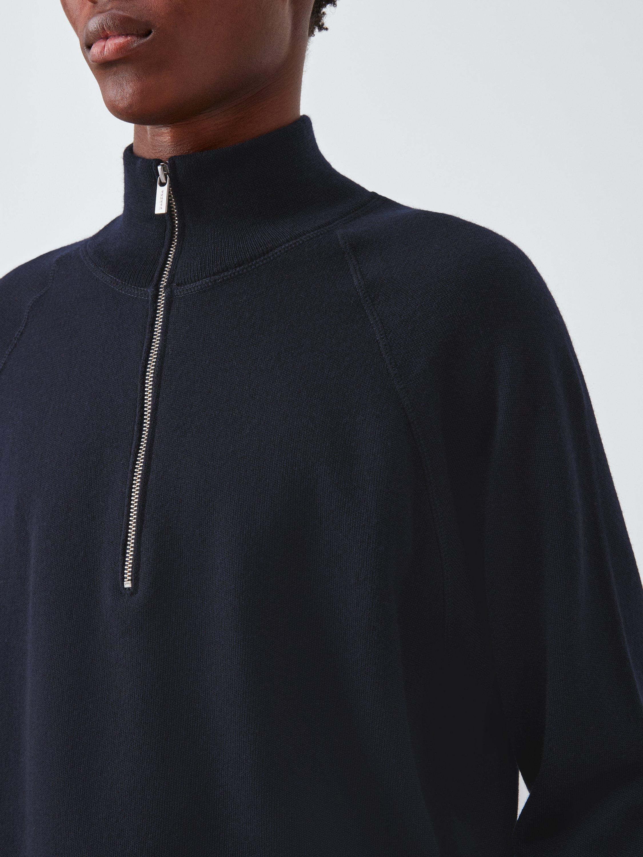 Product image 6 of 6, which shows Barena Molo Basili Half Zip Merino Wool Jumper, 170 Navy, S