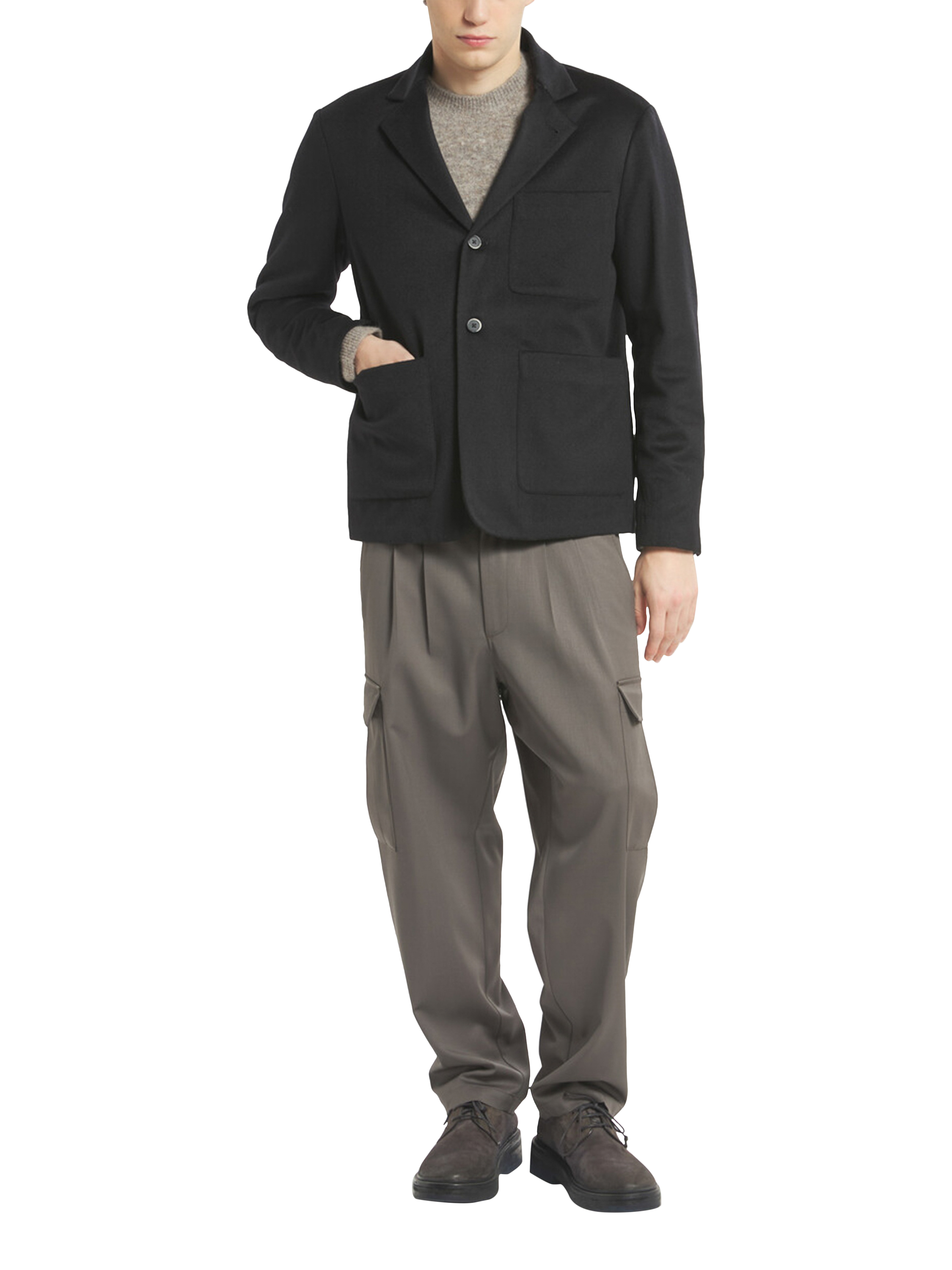 Product image 4 of 4, which shows Barena Rolo Narci Alpaca Blend Jumper, Tortora, XL