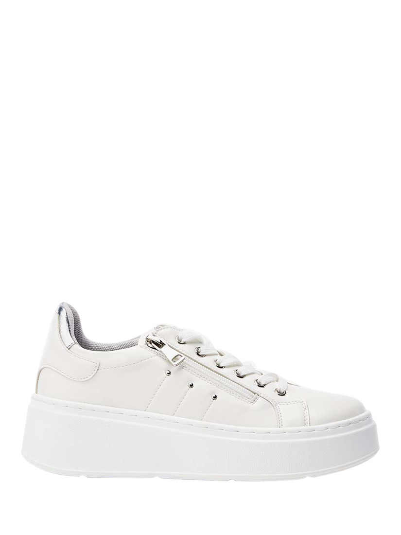 Product image 1 of 4, which shows Moda in Pelle Beni Chunky Lace Up Trainers, White, 5