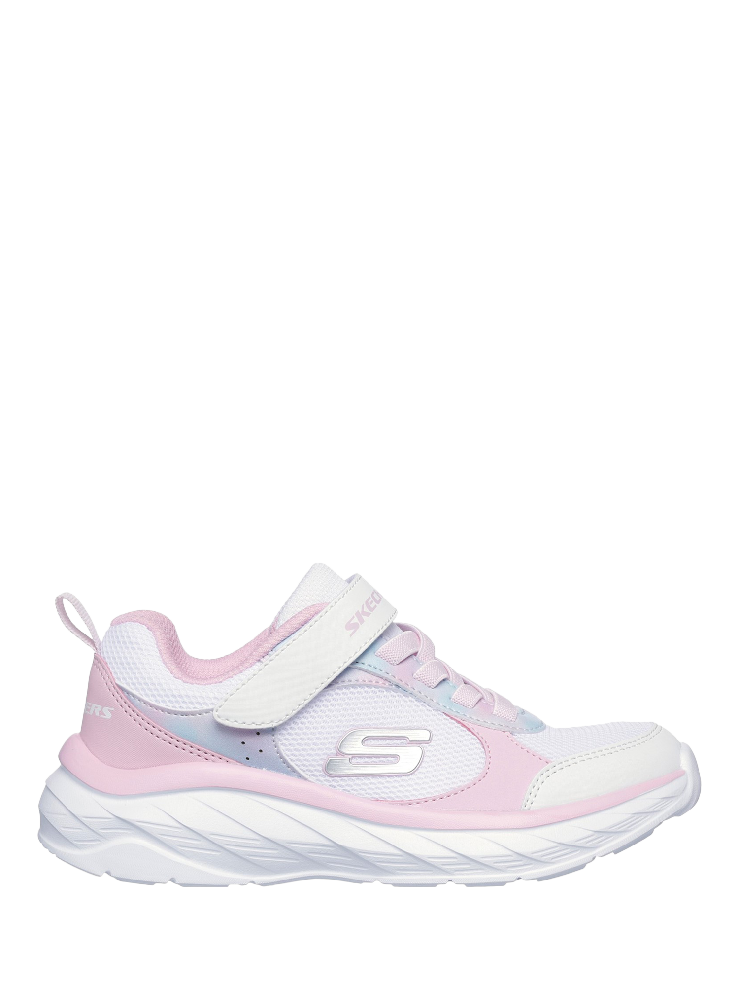 Product image 1 of 2, which shows Skechers Kids' Boundless Watercolour Blur Trainers, White/Multi, 1.5 Jnr