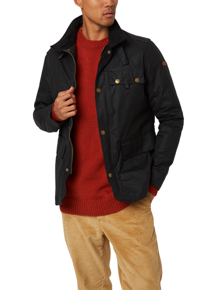 Peregrine Bexley Waxed Cotton Jacket, Black