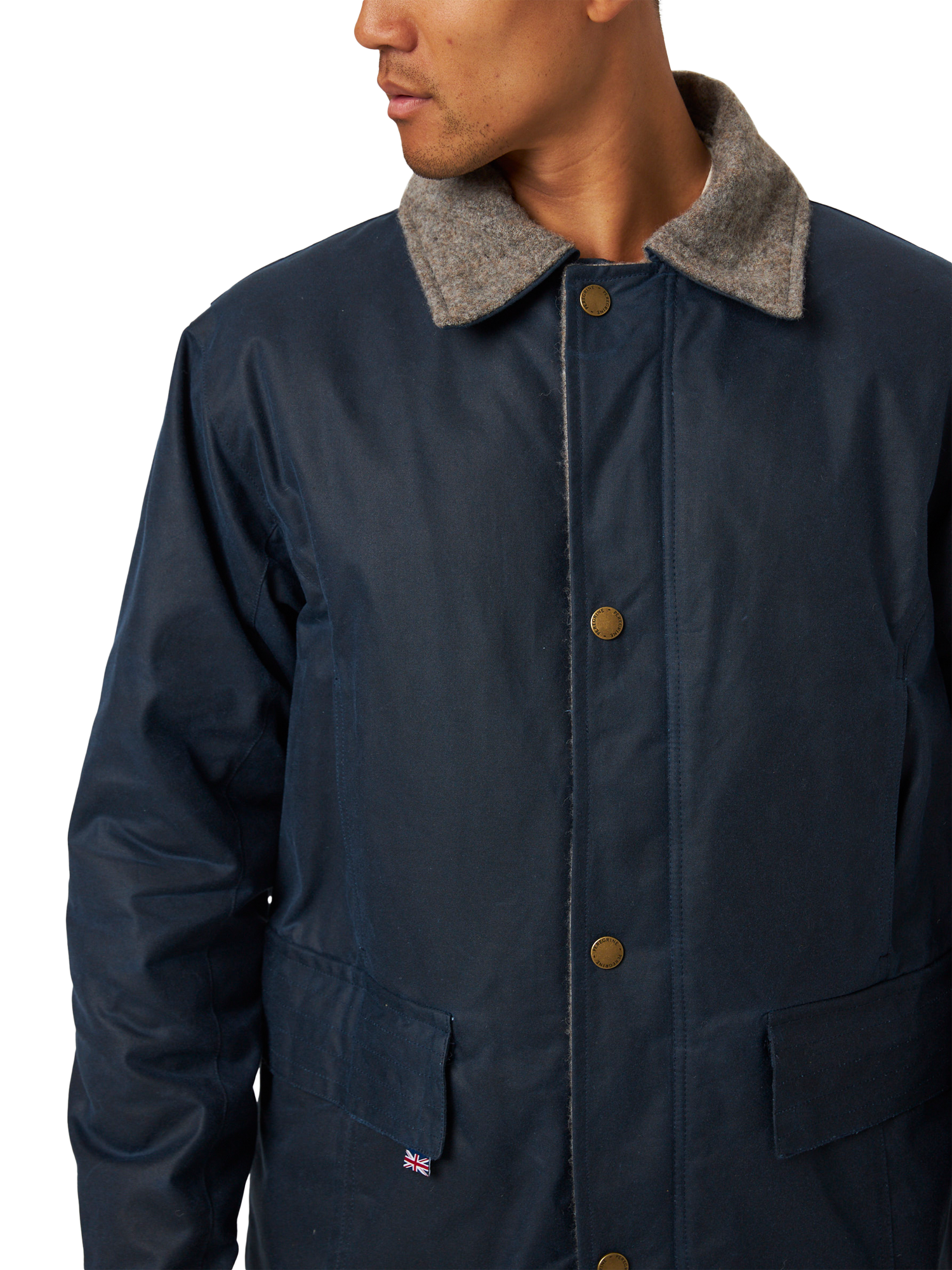 Product image 4 of 6, which shows Peregrine Cotton Field Jacket, Marine, M