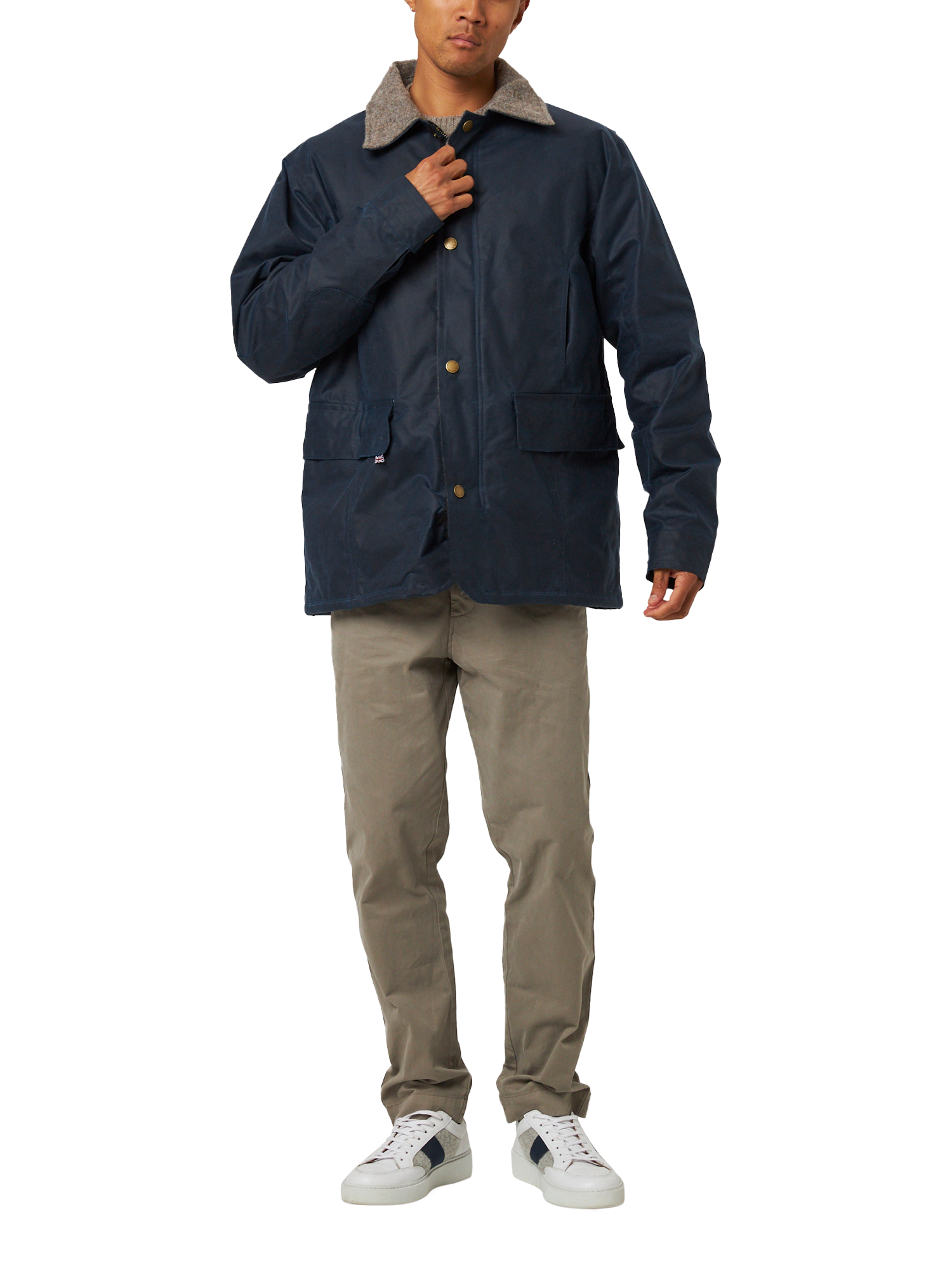 Product image 5 of 6, which shows Peregrine Cotton Field Jacket, Marine, M