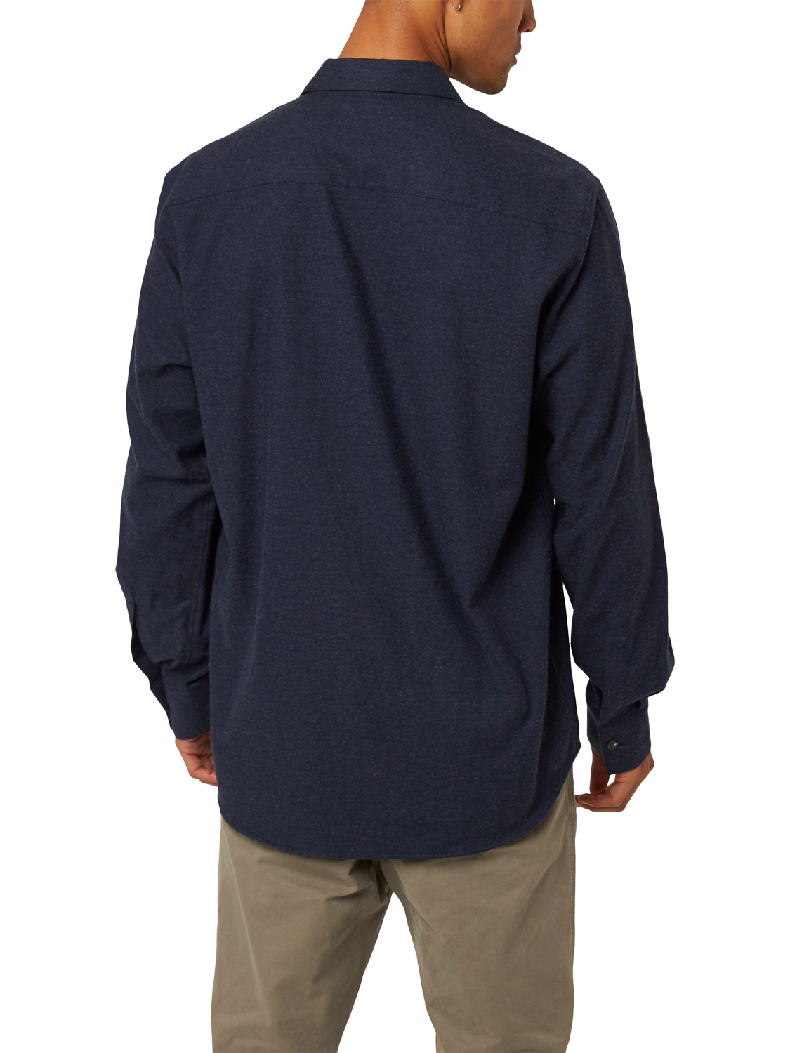 Product image 2 of 6, which shows Peregrine Plain Cotton Shirt, Navy, S