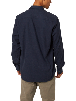 Peregrine Plain Cotton Shirt - view 2, Navy