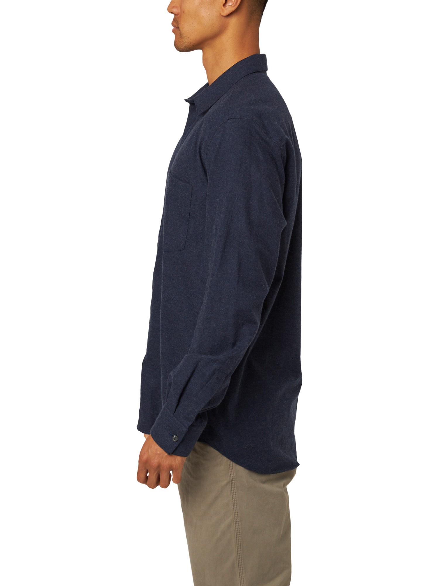 Product image 4 of 6, which shows Peregrine Plain Cotton Shirt, Navy, S