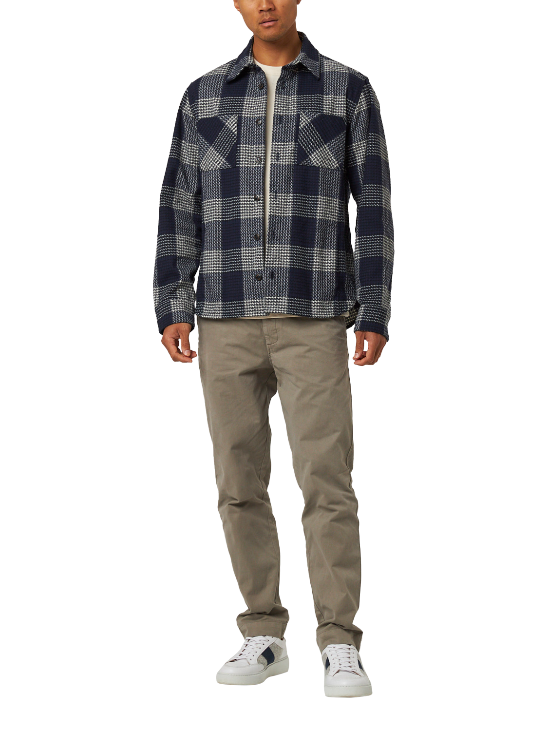 Product image 5 of 6, which shows Peregrine Blunt Check Cotton Overshirt, William Check, L