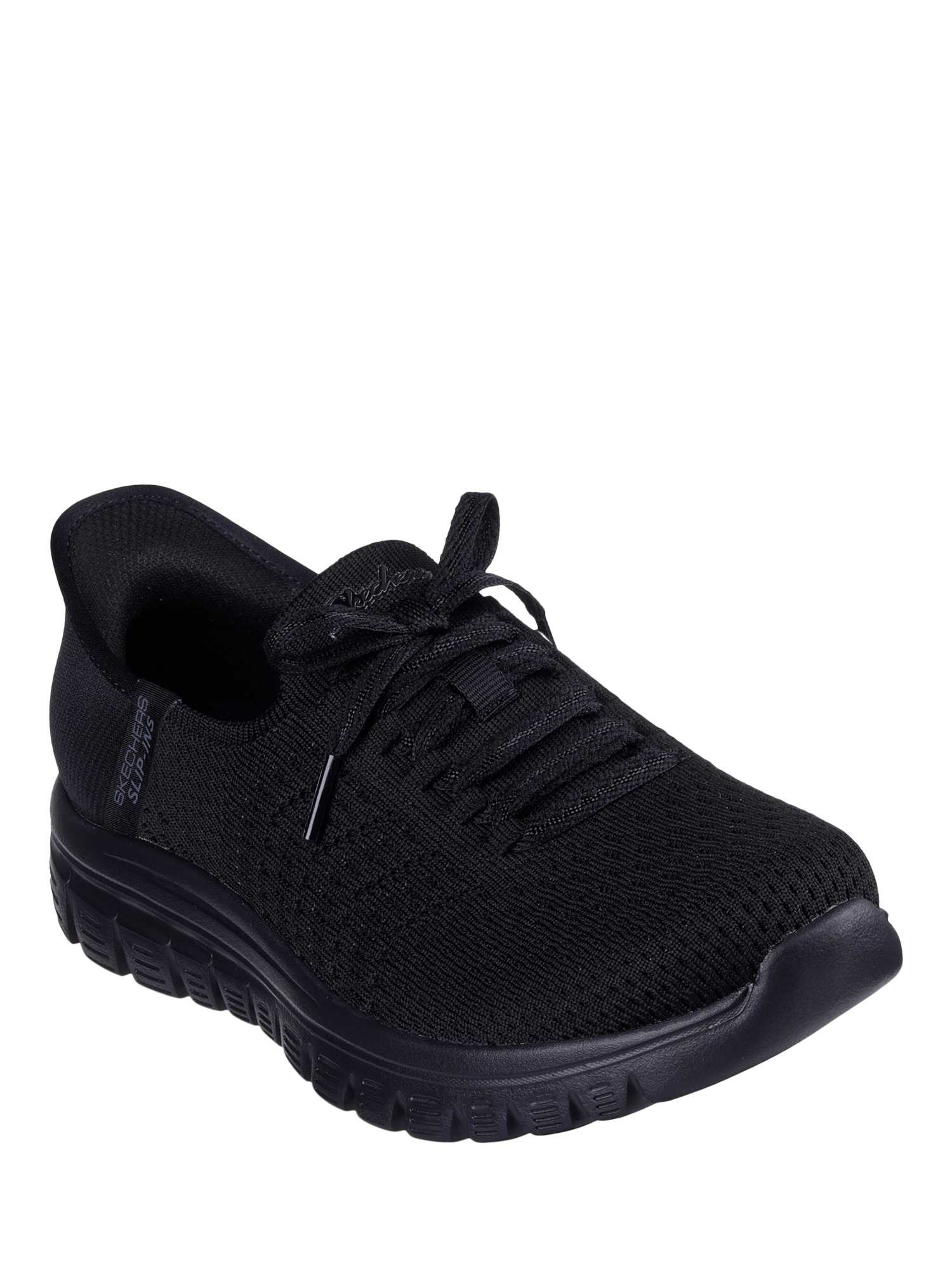 Product image 2 of 4, which shows Skechers Hands Free Slip-ins Graceful First Blush, Black, 3