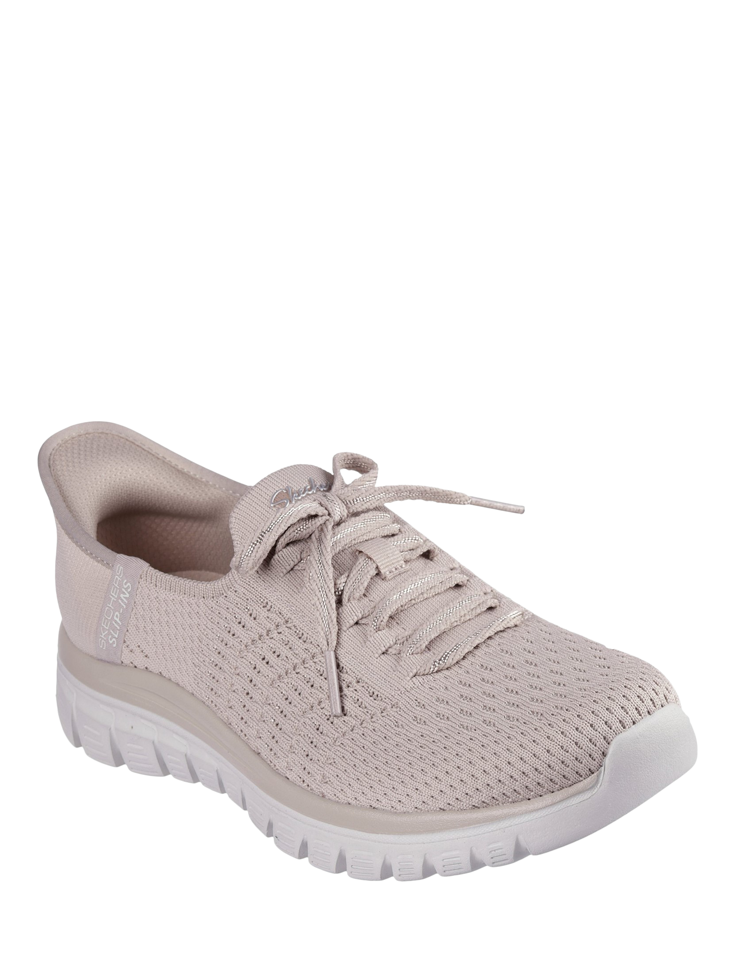Product image 2 of 4, which shows Skechers Hands Free Slip-ins Graceful First Blush Trainers, Taupe, 3