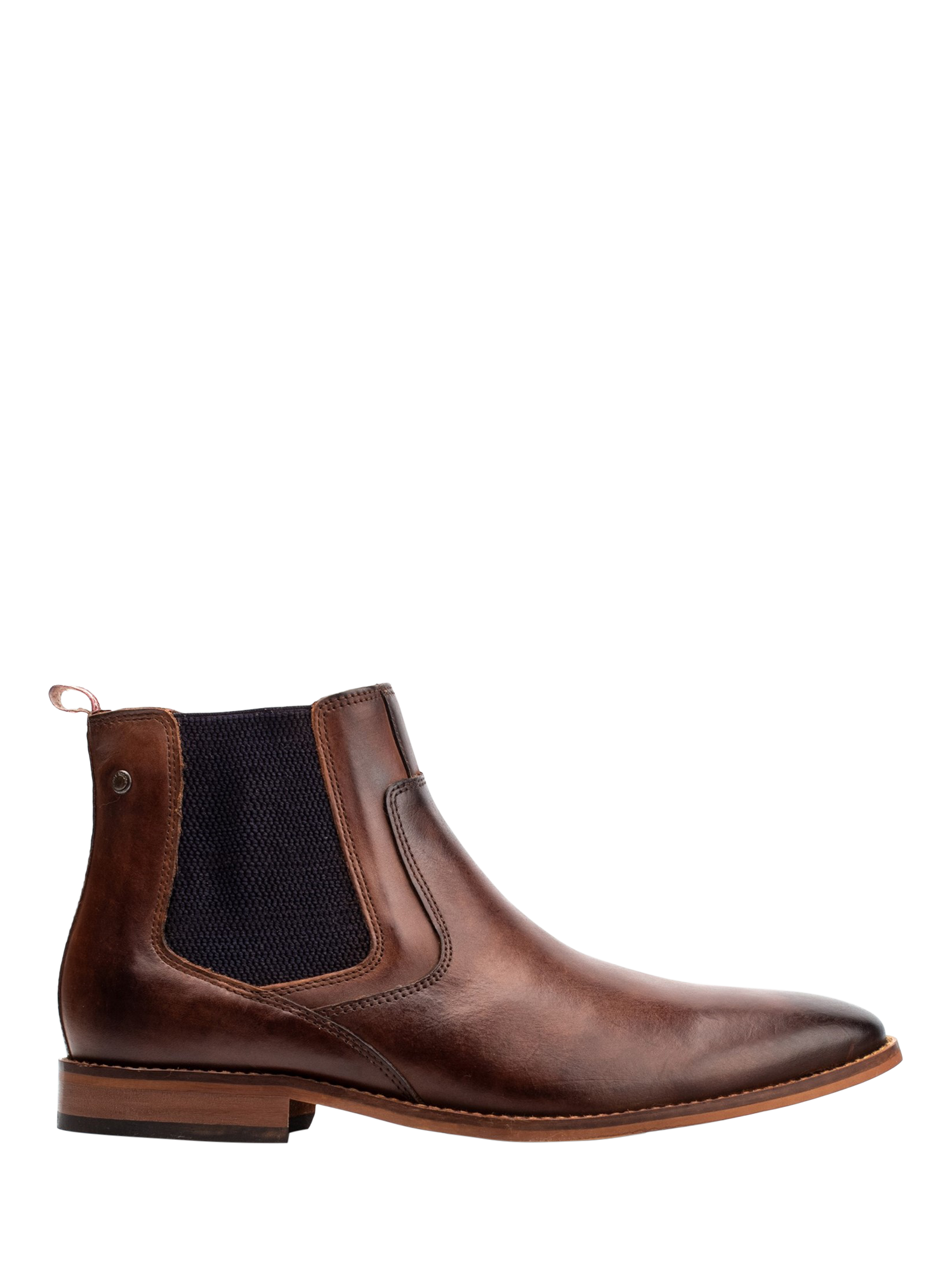Product image 1 of 5, which shows Base London Scout Leather Chelsea Boots, Brown, 6