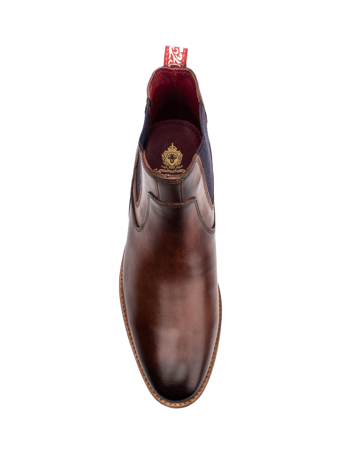 Product image 5 of 5, which shows Base London Scout Leather Chelsea Boots, Brown, 6