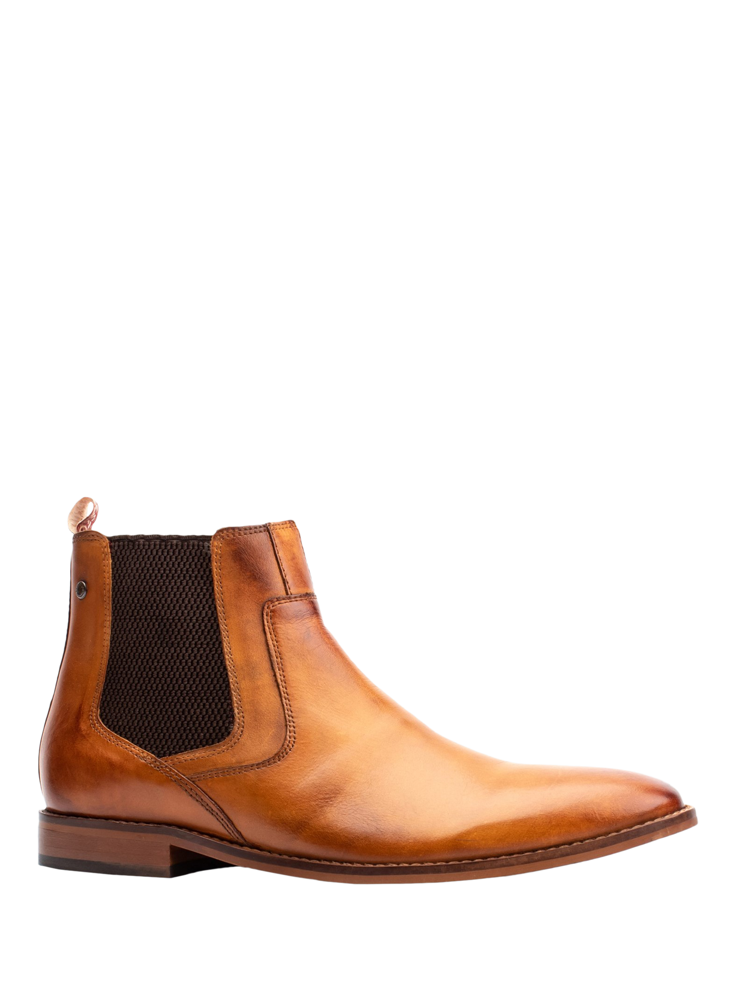 Product image 2 of 5, which shows Base London Scout Leather Chelsea Boots, Tan, 5