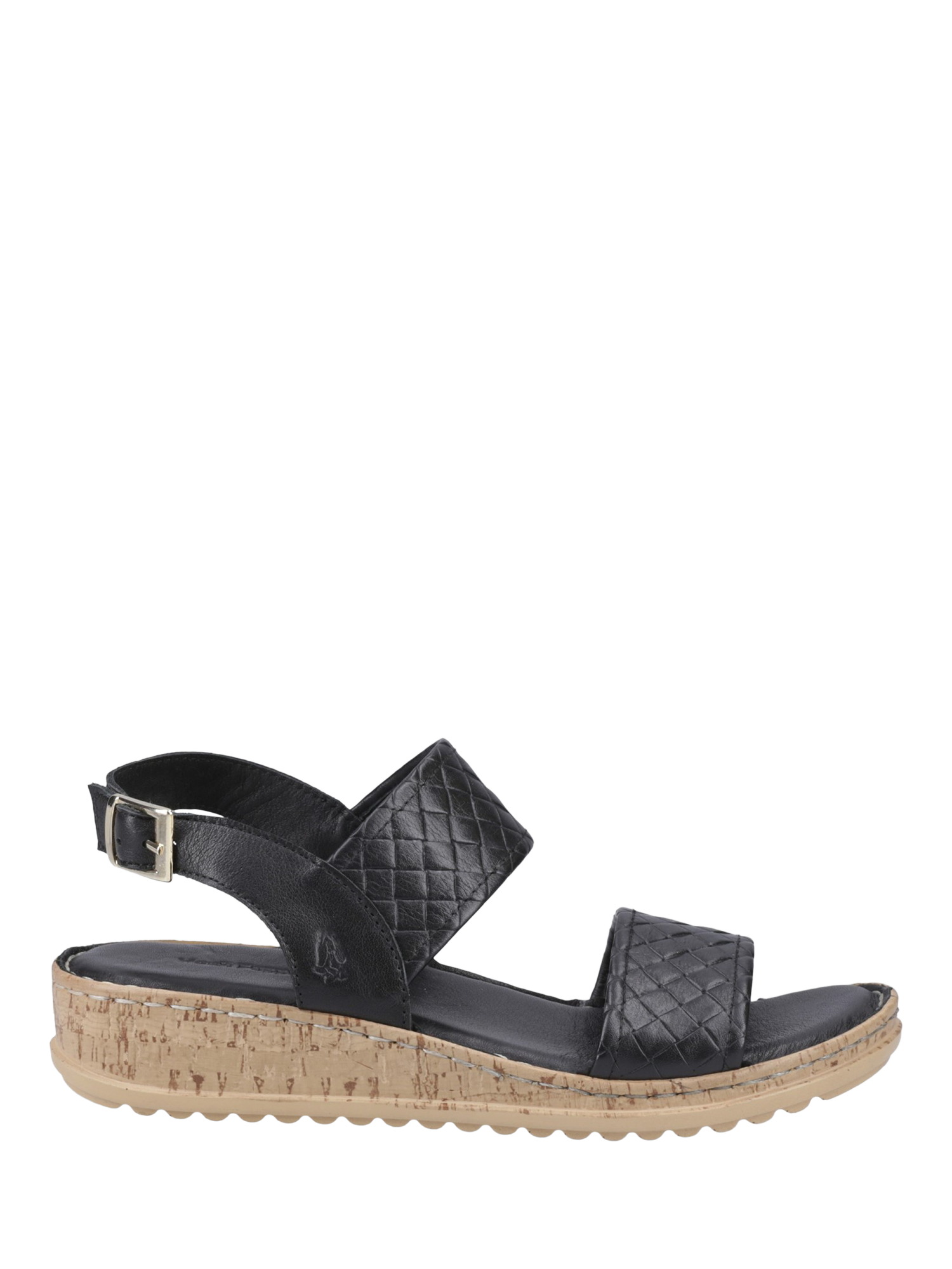 Hush Puppies Ebony Woven Leather Strappy Sandals