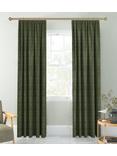 John Lewis Rustic Basketweave Pair Blackout Lined Pencil Pleat Curtains
