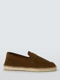 John Lewis Suede Espadrilles, Brown