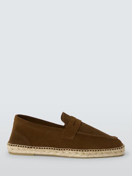 John Lewis Suede Espadrilles, Brown
