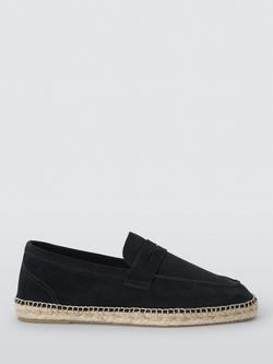 John Lewis Suede Espadrilles, Navy