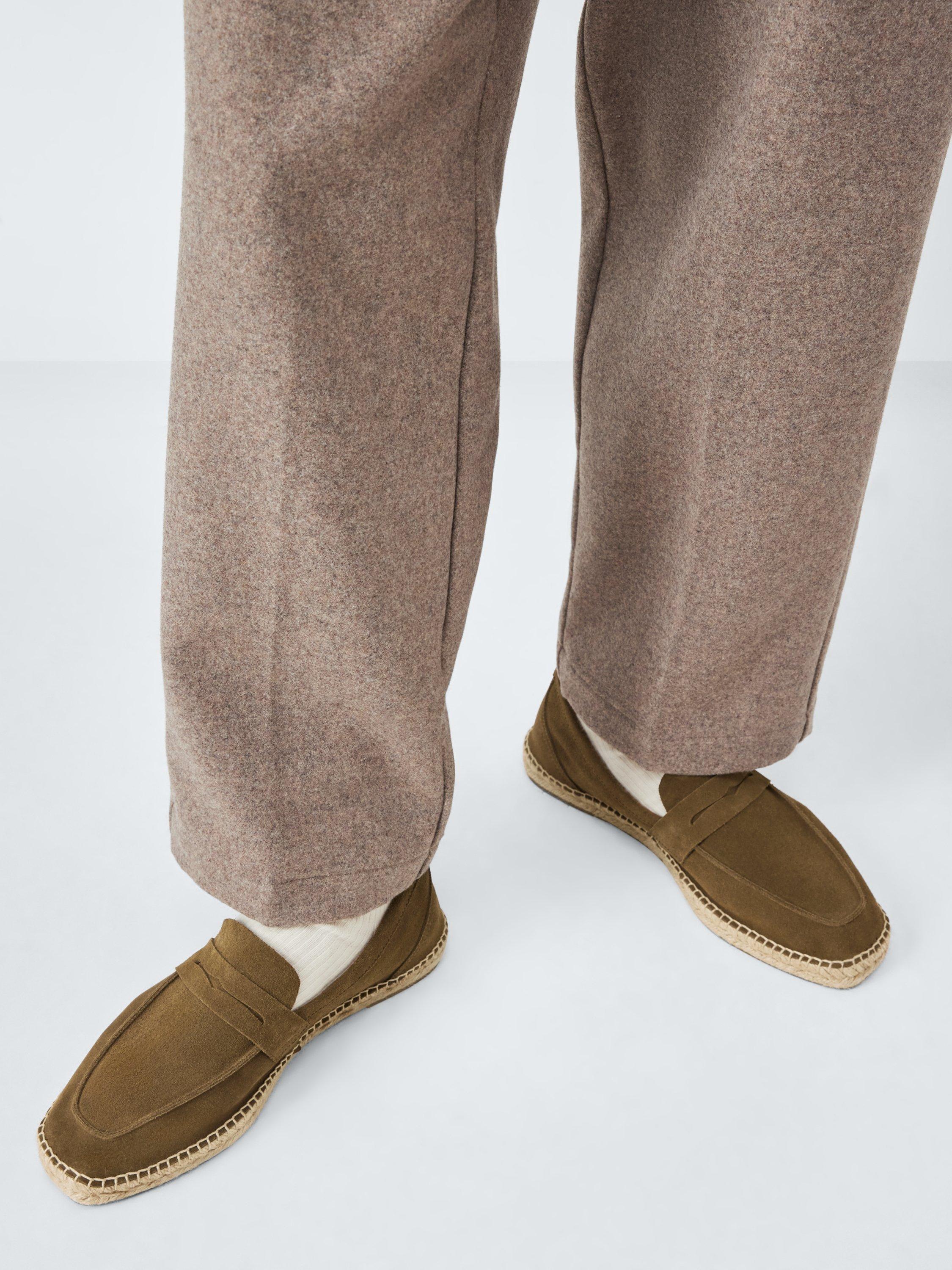 Product image 2 of 6, which shows John Lewis Suede Espadrilles, Olive, 7