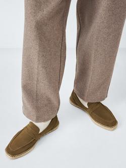 John Lewis Suede Espadrilles - view 2, Olive