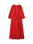 Albaray Embroidered Yoke Midi Dress, Orange
