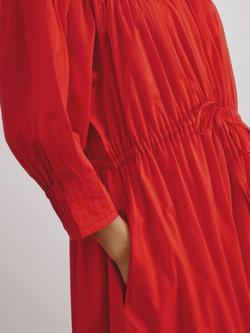 Albaray Embroidered Yoke Midi Dress, Orange - view 2, Orange