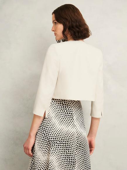 Hobbs Arizona Cropped Jacket - view 2, Buttercream