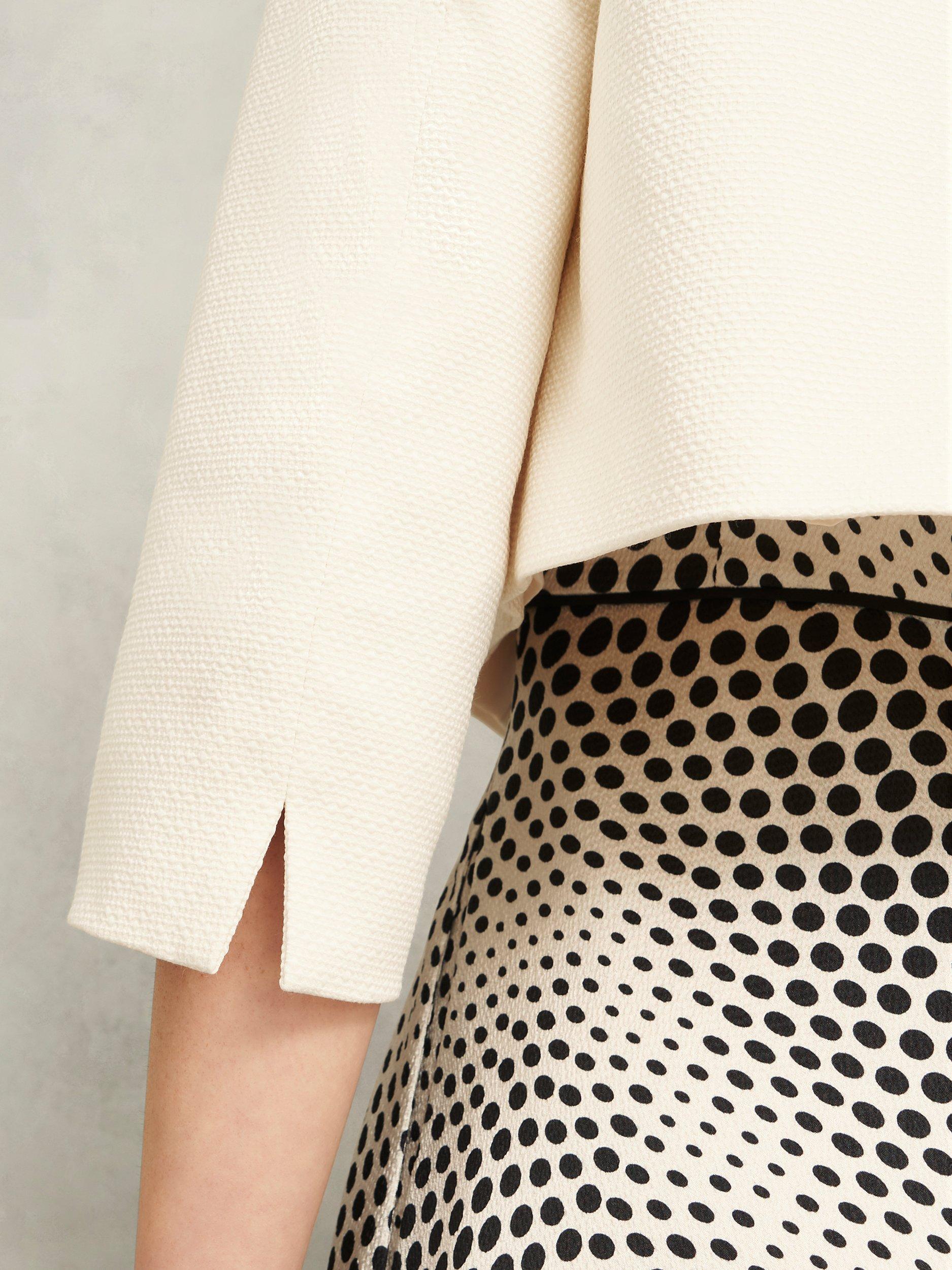 Product image 3 of 5, which shows Hobbs Arizona Cropped Jacket, Buttercream, 10