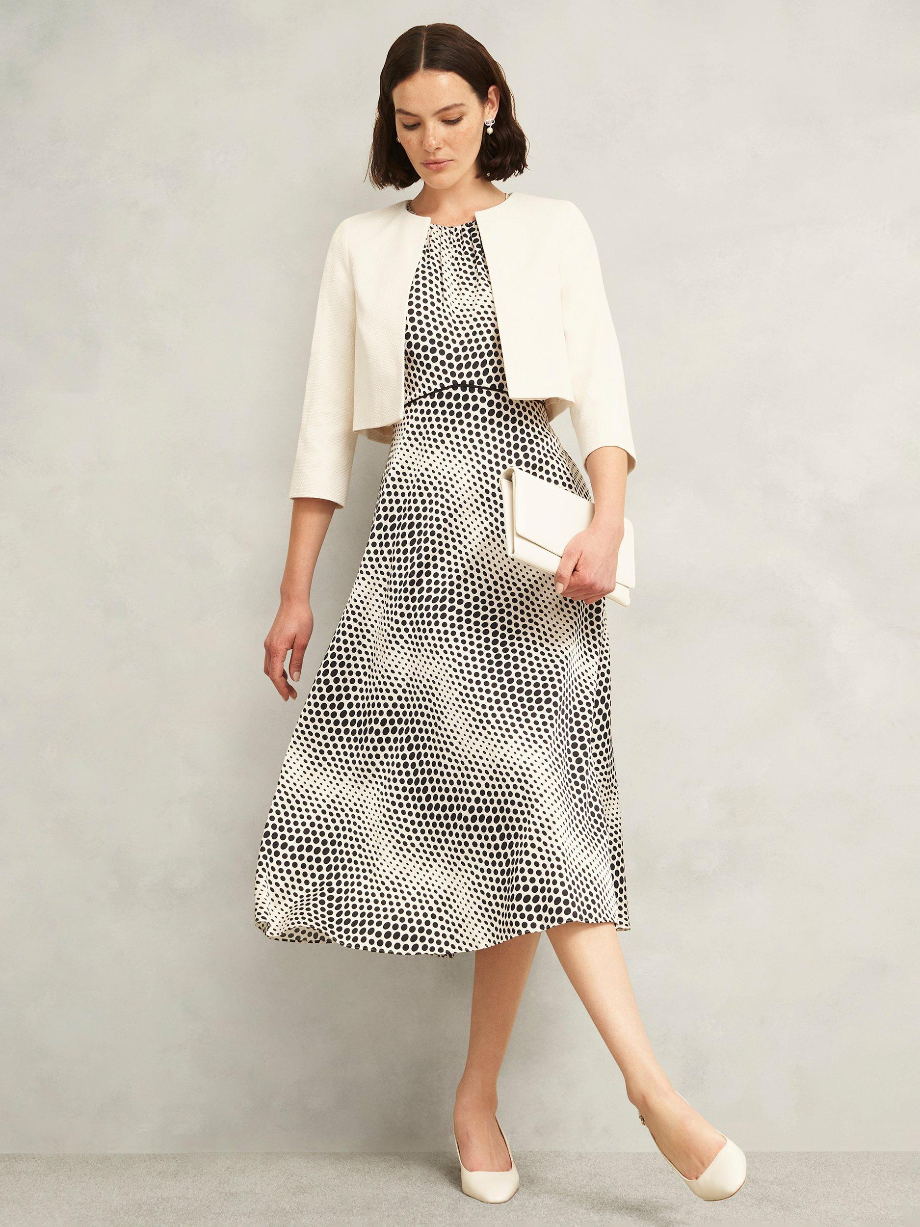 Product image 5 of 5, which shows Hobbs Arizona Cropped Jacket, Buttercream, 10