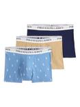 Ralph Lauren Polo Pony Cotton Blen Trunks, Pack of 3